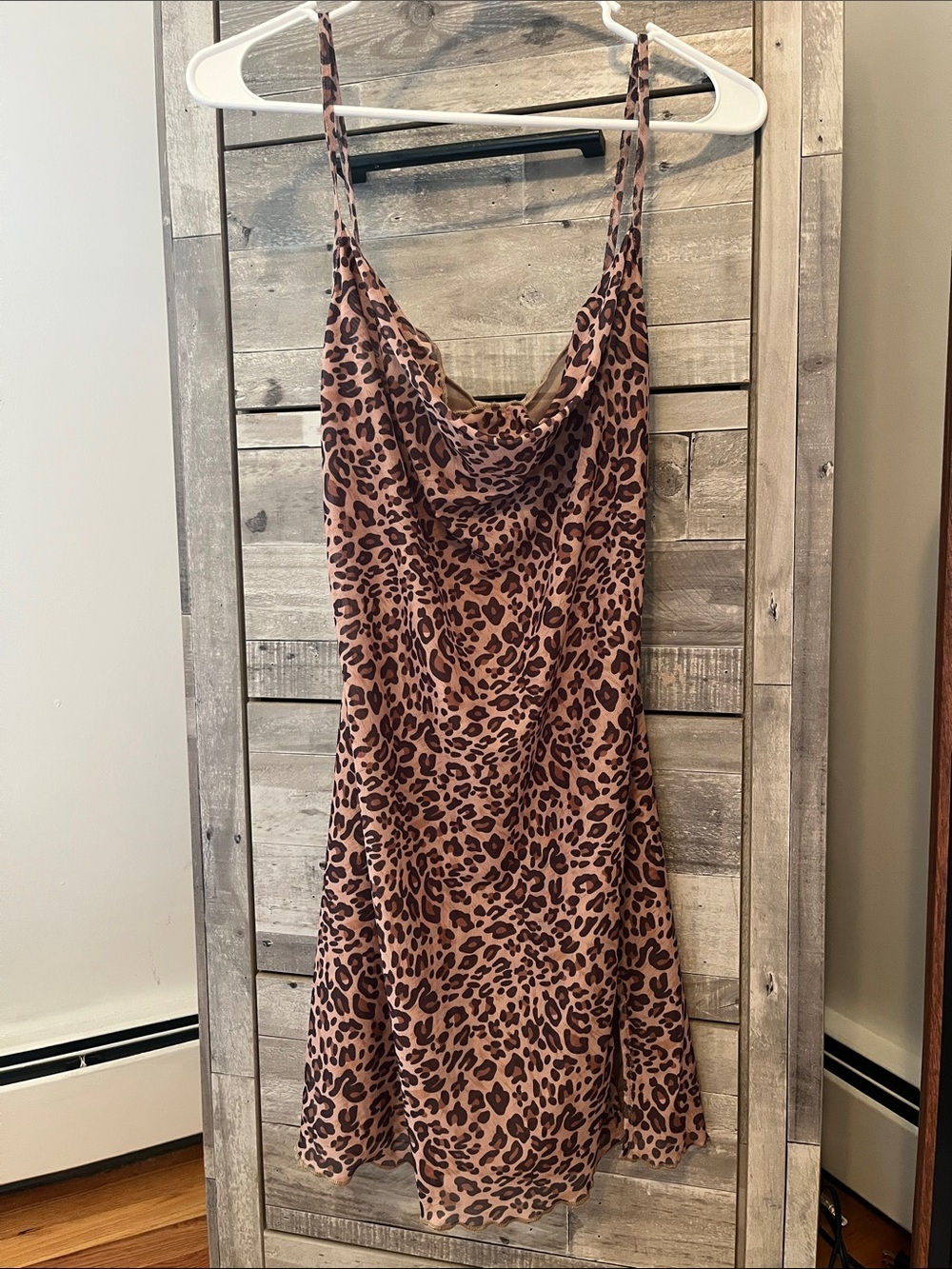 Cheetah print mini dress